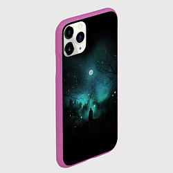 Чехол iPhone 11 Pro матовый Взгляд на звезды, цвет: 3D-фиолетовый — фото 2