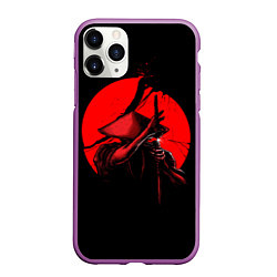 Чехол iPhone 11 Pro матовый Сила самурая, цвет: 3D-фиолетовый