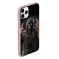Чехол iPhone 11 Pro матовый WatchDogs, цвет: 3D-розовый — фото 2