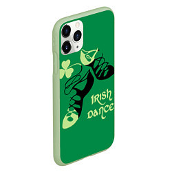 Чехол iPhone 11 Pro матовый Ireland, Irish dance, цвет: 3D-салатовый — фото 2