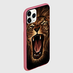 Чехол iPhone 11 Pro матовый Львиный рык, цвет: 3D-малиновый — фото 2