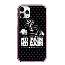 Чехол iPhone 11 Pro матовый No Pain No Gain, цвет: 3D-розовый