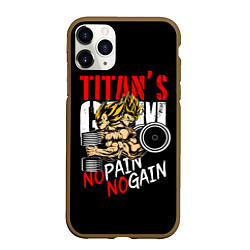 Чехол iPhone 11 Pro матовый Titans Gym, цвет: 3D-коричневый