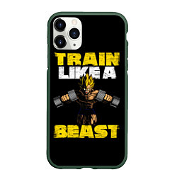 Чехол iPhone 11 Pro матовый Train Like a Beast, цвет: 3D-темно-зеленый