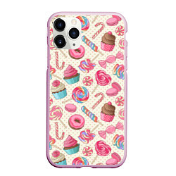 Чехол iPhone 11 Pro матовый Радости для сладости, цвет: 3D-розовый