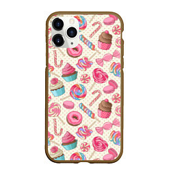 Чехол iPhone 11 Pro матовый Радости для сладости, цвет: 3D-коричневый