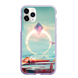 Чехол iPhone 11 Pro матовый No Mans Sky, цвет: 3D-светло-сиреневый