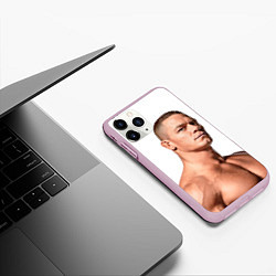 Чехол iPhone 11 Pro матовый Джон Сина, цвет: 3D-розовый — фото 2
