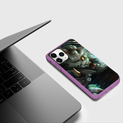 Чехол iPhone 11 Pro матовый Ренгар, цвет: 3D-фиолетовый — фото 2