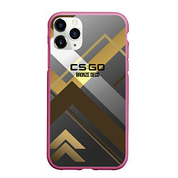 Чехол iPhone 11 Pro матовый Cs:go - Bronze Deco Бронзовая декорация 2022, цвет: 3D-малиновый