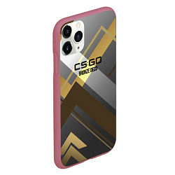 Чехол iPhone 11 Pro матовый Cs:go - Bronze Deco Бронзовая декорация 2022, цвет: 3D-малиновый — фото 2