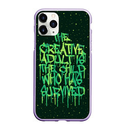 Чехол iPhone 11 Pro матовый The Creative, цвет: 3D-светло-сиреневый