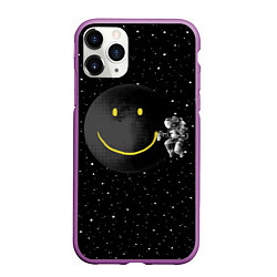 Чехол iPhone 11 Pro матовый Лунная улыбка, цвет: 3D-фиолетовый