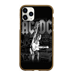Чехол iPhone 11 Pro матовый AC/DC: Rock You, цвет: 3D-коричневый