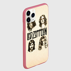 Чехол iPhone 11 Pro матовый Led Zeppelin Guys, цвет: 3D-малиновый — фото 2