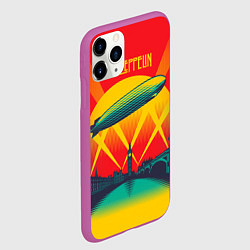 Чехол iPhone 11 Pro матовый Led Zeppelin: Hindenburg, цвет: 3D-фиолетовый — фото 2
