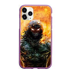 Чехол iPhone 11 Pro матовый Disturbed: Monster Flame