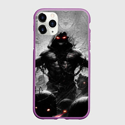 Чехол iPhone 11 Pro матовый Disturbed: Demon Rage, цвет: 3D-фиолетовый