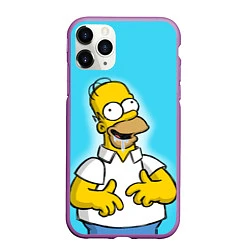 Чехол iPhone 11 Pro матовый Аппетит Гомера, цвет: 3D-фиолетовый