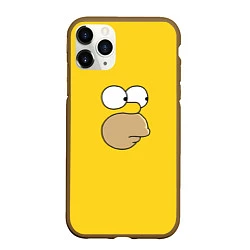 Чехол iPhone 11 Pro матовый Гомер стесняется, цвет: 3D-коричневый