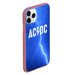 Чехол iPhone 11 Pro матовый AC/DC: Lightning, цвет: 3D-малиновый — фото 2