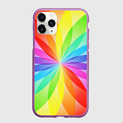 Чехол iPhone 11 Pro матовый Радуга