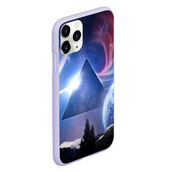 Чехол iPhone 11 Pro матовый Pink Floyd: Space, цвет: 3D-светло-сиреневый — фото 2