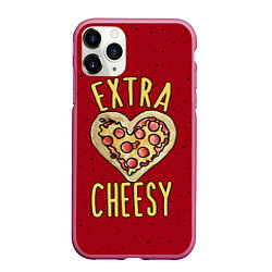 Чехол iPhone 11 Pro матовый Extra Cheesy, цвет: 3D-малиновый