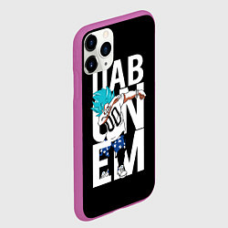 Чехол iPhone 11 Pro матовый Super God Dab, цвет: 3D-фиолетовый — фото 2