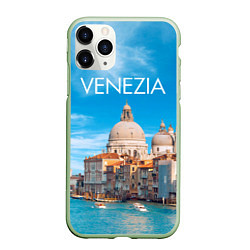 Чехол iPhone 11 Pro матовый Венеция - архитектура, цвет: 3D-салатовый
