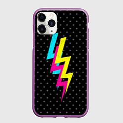 Чехол iPhone 11 Pro матовый Electrico, цвет: 3D-фиолетовый