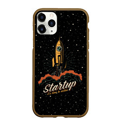 Чехол iPhone 11 Pro матовый Startup Space, цвет: 3D-коричневый
