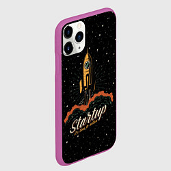 Чехол iPhone 11 Pro матовый Startup Space, цвет: 3D-фиолетовый — фото 2