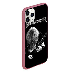 Чехол iPhone 11 Pro матовый Dave Mustaine, цвет: 3D-малиновый — фото 2