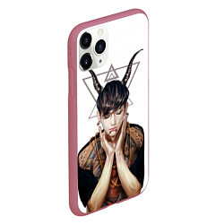 Чехол iPhone 11 Pro матовый EXO Demon, цвет: 3D-малиновый — фото 2