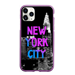 Чехол iPhone 11 Pro матовый Flur NYC, цвет: 3D-фиолетовый