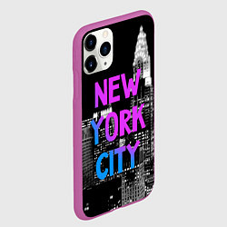 Чехол iPhone 11 Pro матовый Flur NYC, цвет: 3D-фиолетовый — фото 2