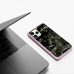 Чехол iPhone 11 Pro матовый Dark Kremlin, цвет: 3D-розовый — фото 2