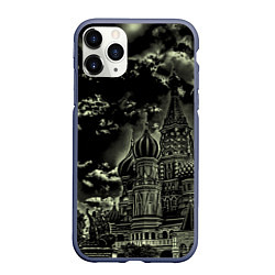 Чехол iPhone 11 Pro матовый Dark Kremlin, цвет: 3D-серый