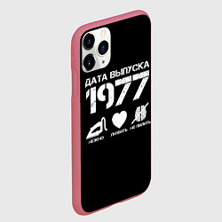 Чехол iPhone 11 Pro матовый Дата выпуска 1977, цвет: 3D-малиновый — фото 2