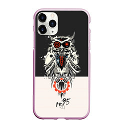 Чехол iPhone 11 Pro матовый TDD Owl 95, цвет: 3D-розовый