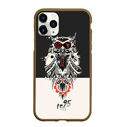 Чехол iPhone 11 Pro матовый TDD Owl 95, цвет: 3D-коричневый