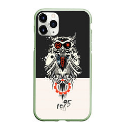 Чехол iPhone 11 Pro матовый TDD Owl 95, цвет: 3D-салатовый
