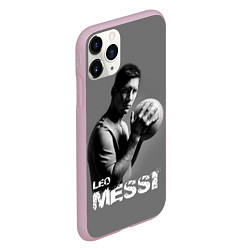 Чехол iPhone 11 Pro матовый Leo Messi, цвет: 3D-розовый — фото 2