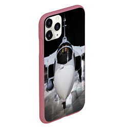 Чехол iPhone 11 Pro матовый Истребитель, цвет: 3D-малиновый — фото 2