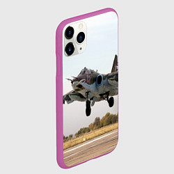 Чехол iPhone 11 Pro матовый Истребитель, цвет: 3D-фиолетовый — фото 2