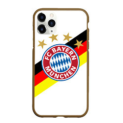 Чехол iPhone 11 Pro матовый FC Bayern: Germany, цвет: 3D-коричневый