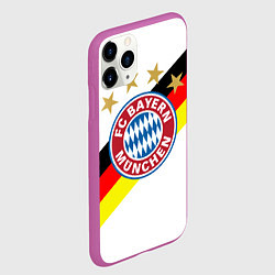 Чехол iPhone 11 Pro матовый FC Bayern: Germany, цвет: 3D-фиолетовый — фото 2