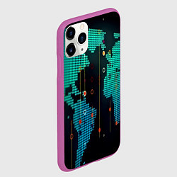 Чехол iPhone 11 Pro матовый Digital world, цвет: 3D-фиолетовый — фото 2