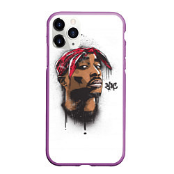 Чехол iPhone 11 Pro матовый 2Pac, цвет: 3D-фиолетовый